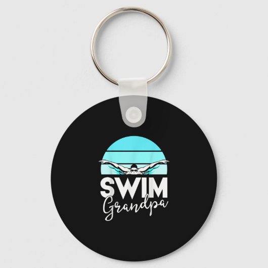 Swim Team Grandpa Papa Swimming Meet Swimmer Gift Sleutelhanger (Voorkant)