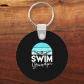 Swim Team Grandpa Papa Swimming Meet Swimmer Gift Sleutelhanger (Voorkant)