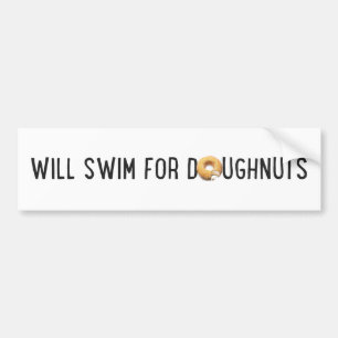 Swim Team, grappige donuts, zwemmer Bumpersticker