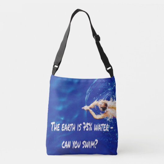 Swim Team Love Siwmming to Swim Pool Crossbody Tas (Achterkant)