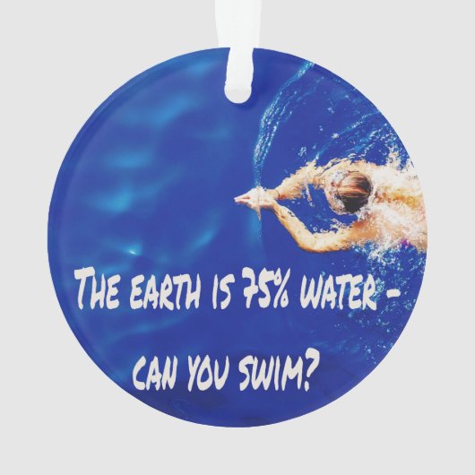 Swim Team Love Siwmming to Swim Pool Ornament (achterkant)