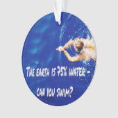 Swim Team Love Siwmming to Swim Pool Ornament (voorkant)