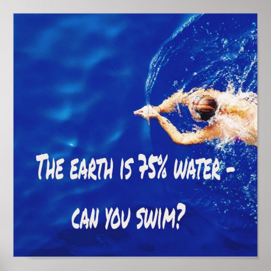 Swim Team Love Siwmming to Swim Pool Poster (Voorkant)