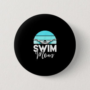 Swim Team Mam Mor School Swimming Meet Swimmer Ronde Button 5,7 Cm