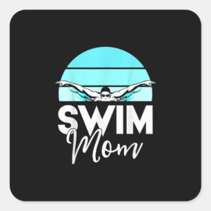 Swim Team Mam Mor School Swimming Meet Swimmer Vierkante Sticker