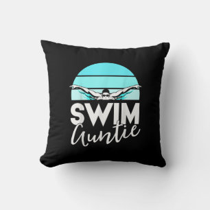 Swim Team tante Nephew zwemt op cadeau Kussen