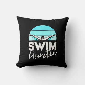 Swim Team tante Nephew zwemt op cadeau Kussen