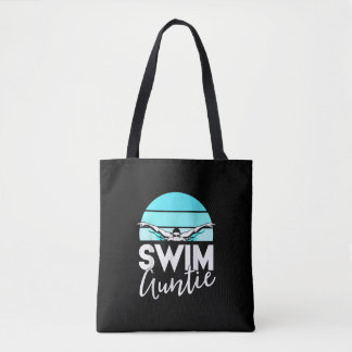 Swim Team tante Nephew zwemt op cadeau Tote Bag