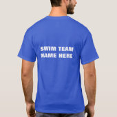 Swim Team, zwemmen, grappige donuts. personaliseer T-shirt (Achterkant)