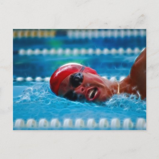 Swim to Win Competition Briefkaart (Voorkant)