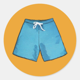 Swim Trunks Ronde Sticker