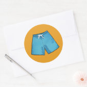 Swim Trunks Ronde Sticker (Envelop)