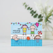 Swim - Uitnodiging (Staand voorkant)