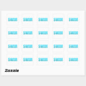 Swim Vierkante Sticker (Vel)