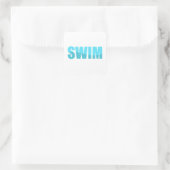 Swim Vierkante Sticker (Tas)
