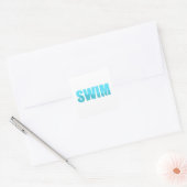 Swim Vierkante Sticker (Envelop)