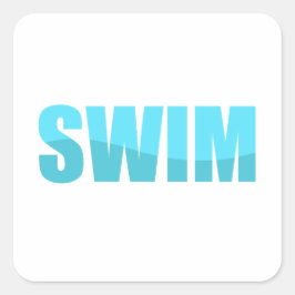 Swim Vierkante Sticker