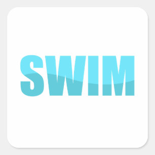Swim Vierkante Sticker