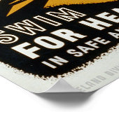 Swim voor de gezondheid in veilige en zuivere pool poster (Hoek)