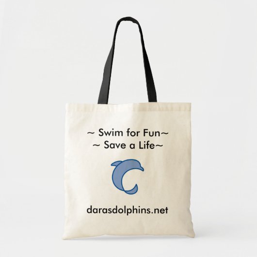 Swim voor Fun; Sparen een levenszak Tote Bag (Voorkant)