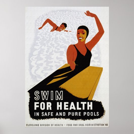 Swim voor uw Poster voor de gezondheid (Voorkant)