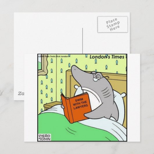 Swim W/The Lawyers Funny T - shirts Gifts & Collec Briefkaart (Voorkant / Achterkant)