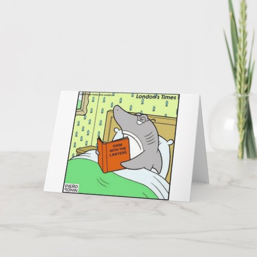 Swim W/The Lawyers Funny T - shirts Gifts & Collec Kaart (Voorkant)