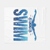 Swim - zwemmer fleece deken (Voorkant (Horizontaal))