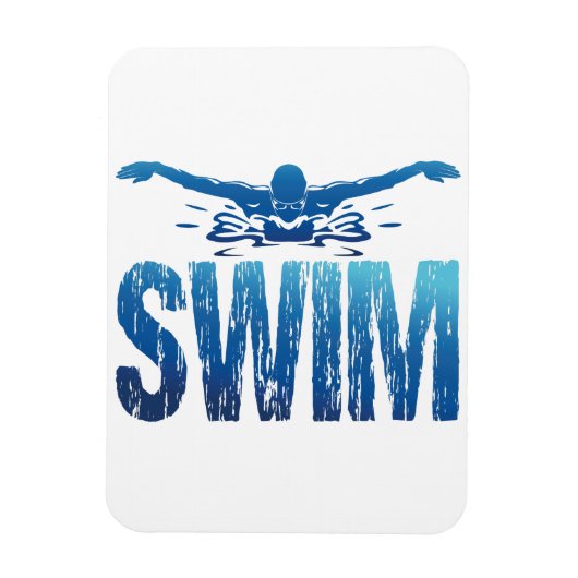 Swim -  zwemmer magneet (Verticaal)