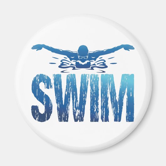 Swim -  zwemmer magneet (Voorkant)