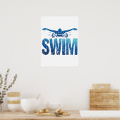 Swim -  zwemmer poster (Keuken)