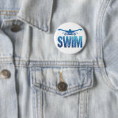 Swim -  zwemmer ronde button 5,7 cm (In situ)