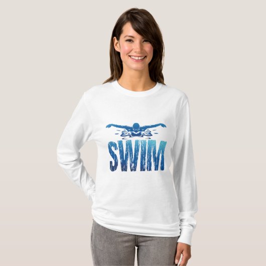 Swim - zwemmer t-shirt (Voorkant volledig)