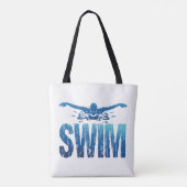 Swim - zwemmer tote bag (Achterkant)