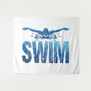 Swim - zwemmer wandkleed