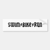 swimbikerun acdc - letters bumpersticker (Voorkant)