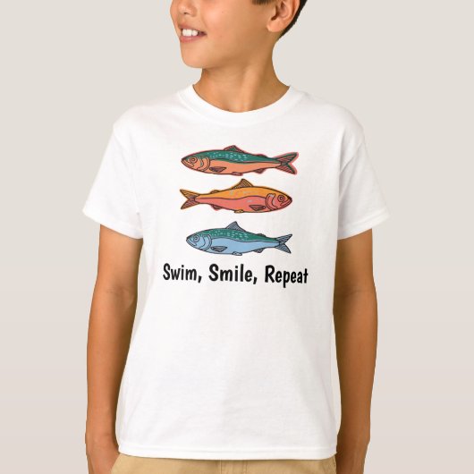 swime, smile, repeat, Tuna Kids T-Shirt (Voorkant)