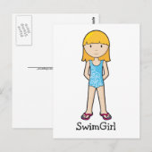 SwimGirl Briefkaart (Voorkant / Achterkant)