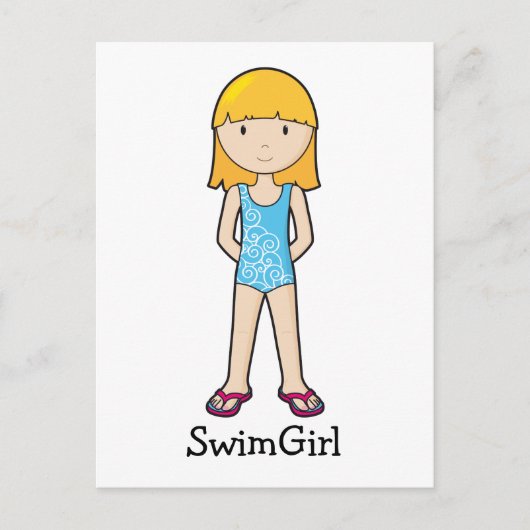 SwimGirl Briefkaart (Voorkant)