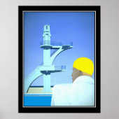 Swimmer Diver Vintage poster (Voorkant)