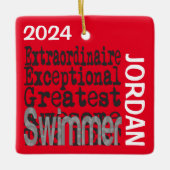 Swimmer Extraordinaire CUSTOM Keramisch Ornament (Voorkant)