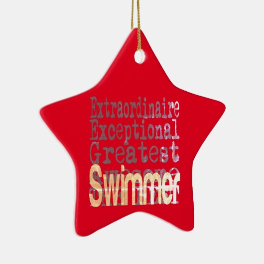 Swimmer Extraordinaire Keramisch Ornament (Rechts)