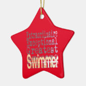Swimmer Extraordinaire Keramisch Ornament (Links)