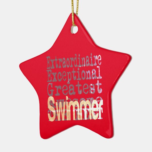 Swimmer Extraordinaire Keramisch Ornament (Links)