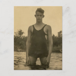 Swimmer Lad Briefkaart