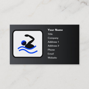 Swimmer Logo zwart Visitekaartje