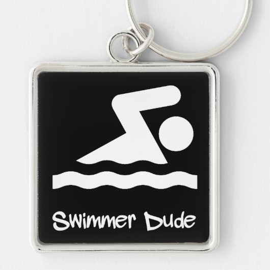Swimmer Man Sleutelhanger (Voorkant)