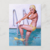 Swimmer omhoog briefkaart (Voorkant)