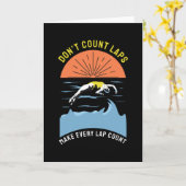 Swimmer-ontwerp - Tik geen kranen Kaart (Gele Bloem)