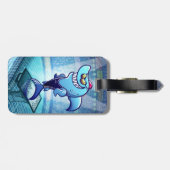 Swimmer Shark Bagagelabel (Achterkant horizontaal)